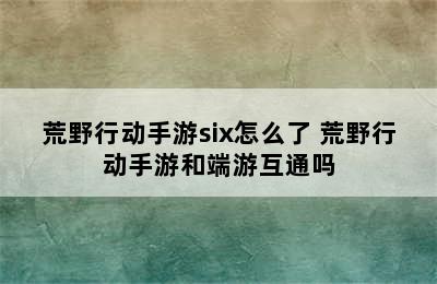 荒野行动手游six怎么了 荒野行动手游和端游互通吗